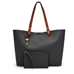 Fossil Rachel Tote with mini purse black
